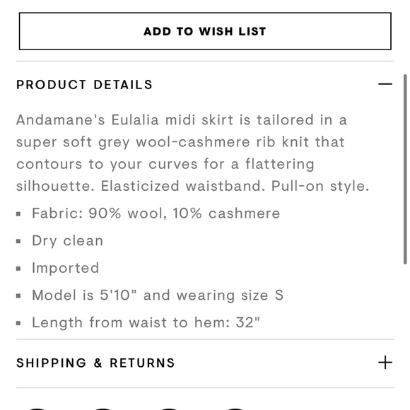 ANDAMANE
Eulalia Rib Knit Midi Skirt - Picture 5 of 5